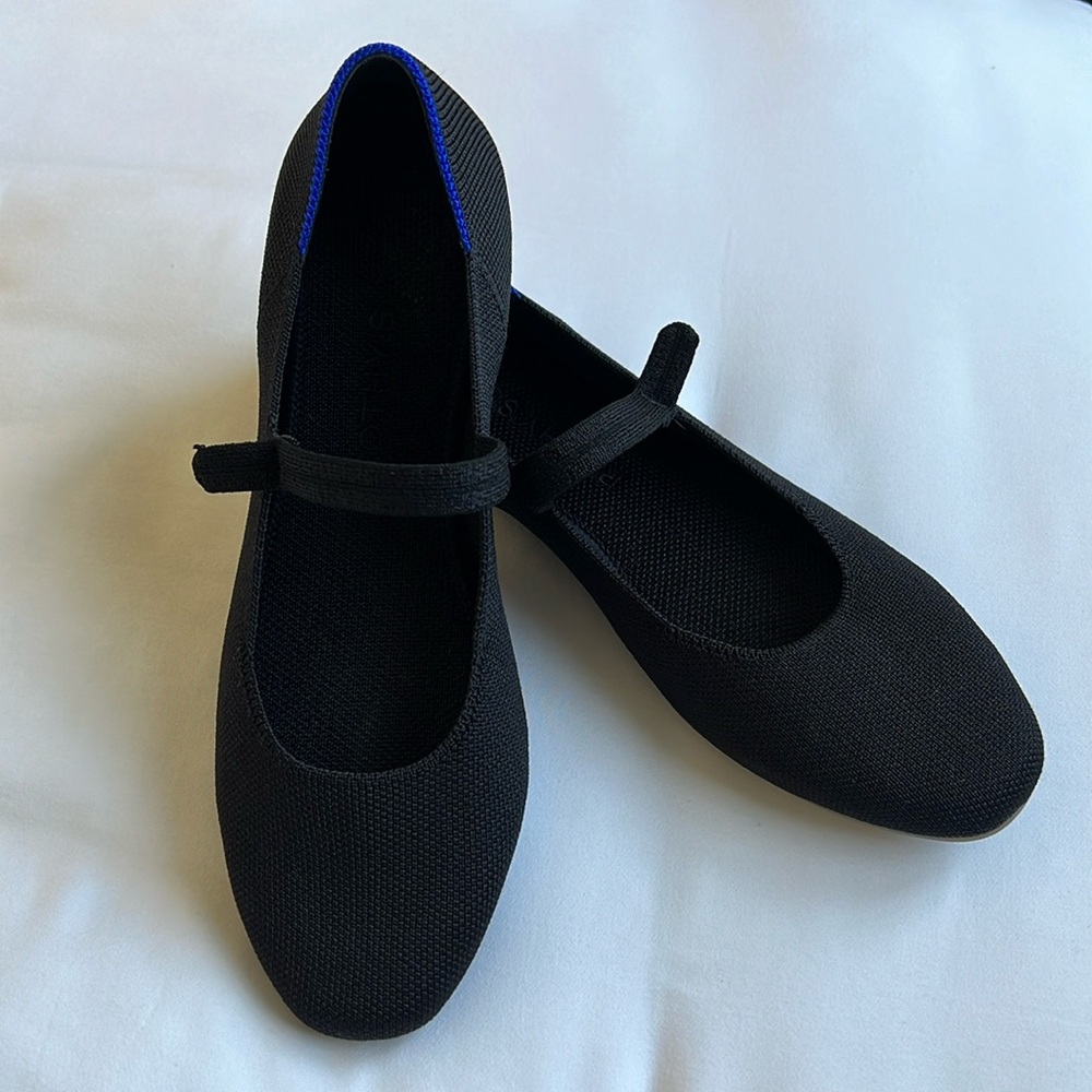 Rothys Black The Square Mary Jane Size 8